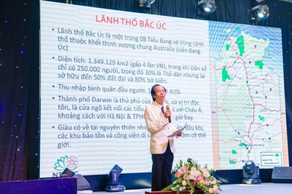 Ông Nguyễn Ngọc Mỹ trình bày Chiến lược giao thường và hợp tác đầu tư Việt nam – Bắc Úc.