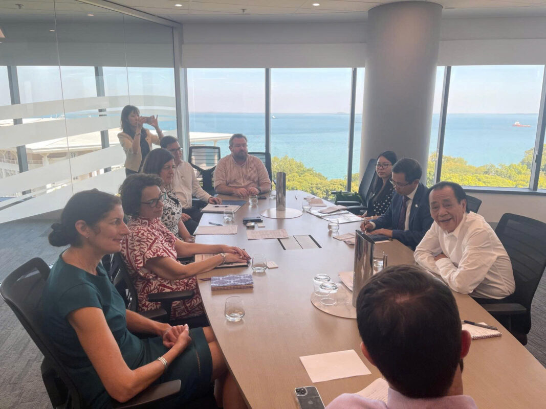 Mr Nguyen Ngoc My, Vice Chairman of Vietnam Association for Foreign Invested Enterprises (VAFIE), Chairman of Northern Territory Vietnam Business Council (NTVBC) speaking at the Round-Table Discussion on May 21st 2025